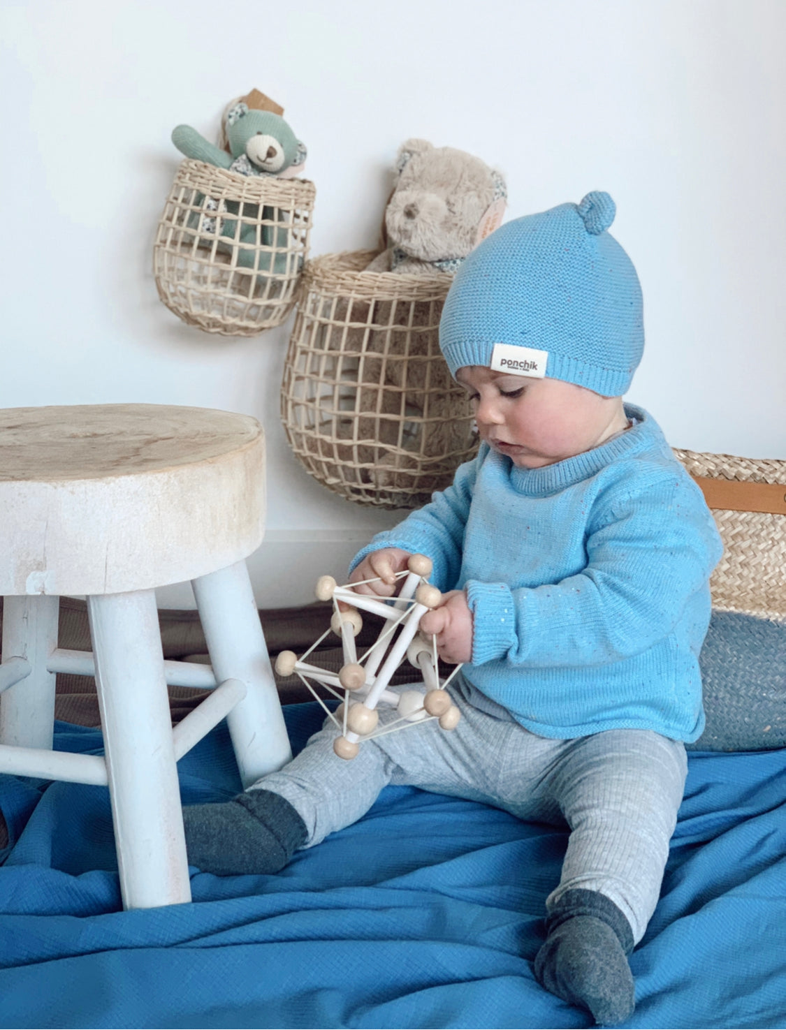 Ponchik Babies + Kids - Cotton Leggings - Koala Rib