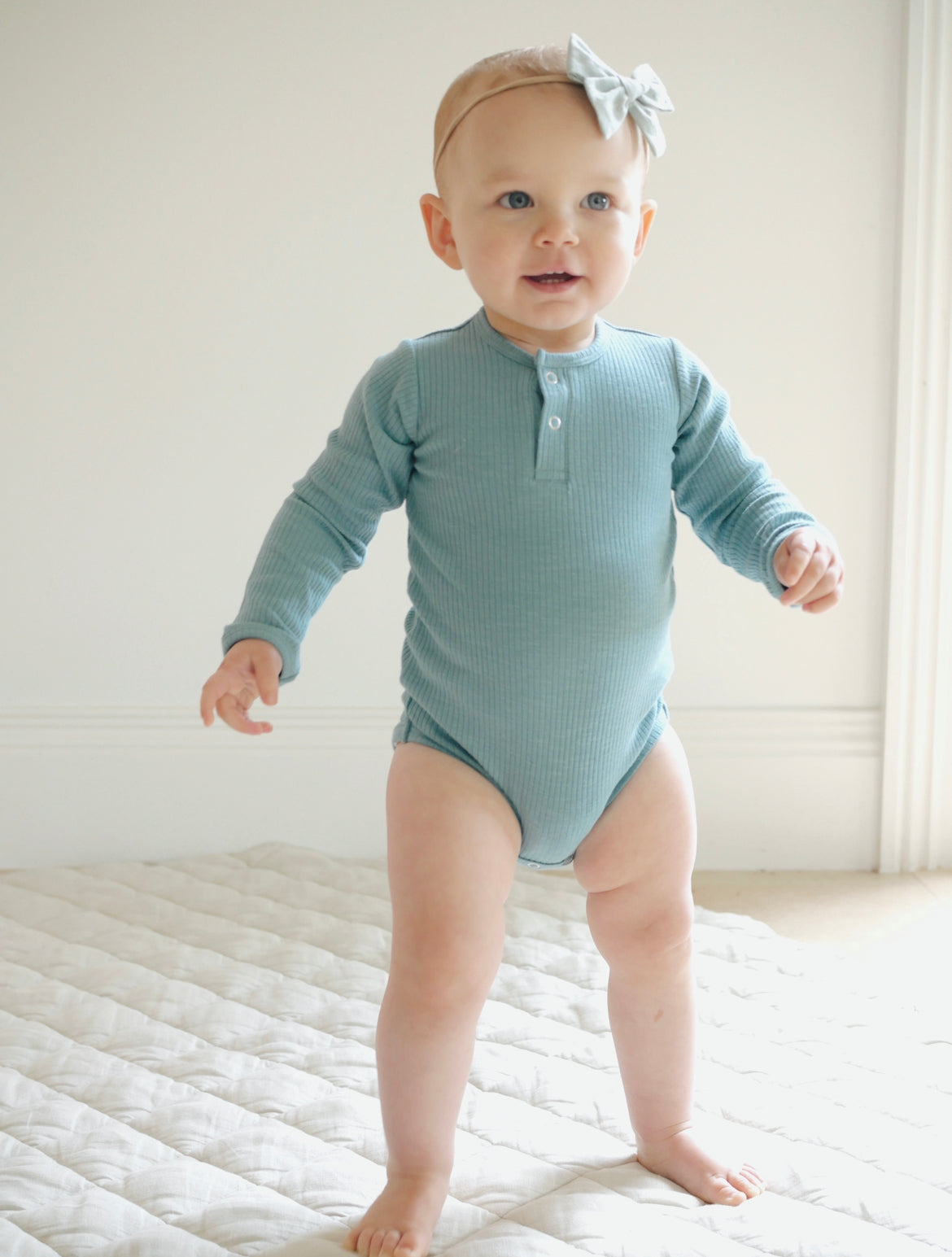 Ponchik Babies + Kids - Cotton Bodysuit - Jewel Rib