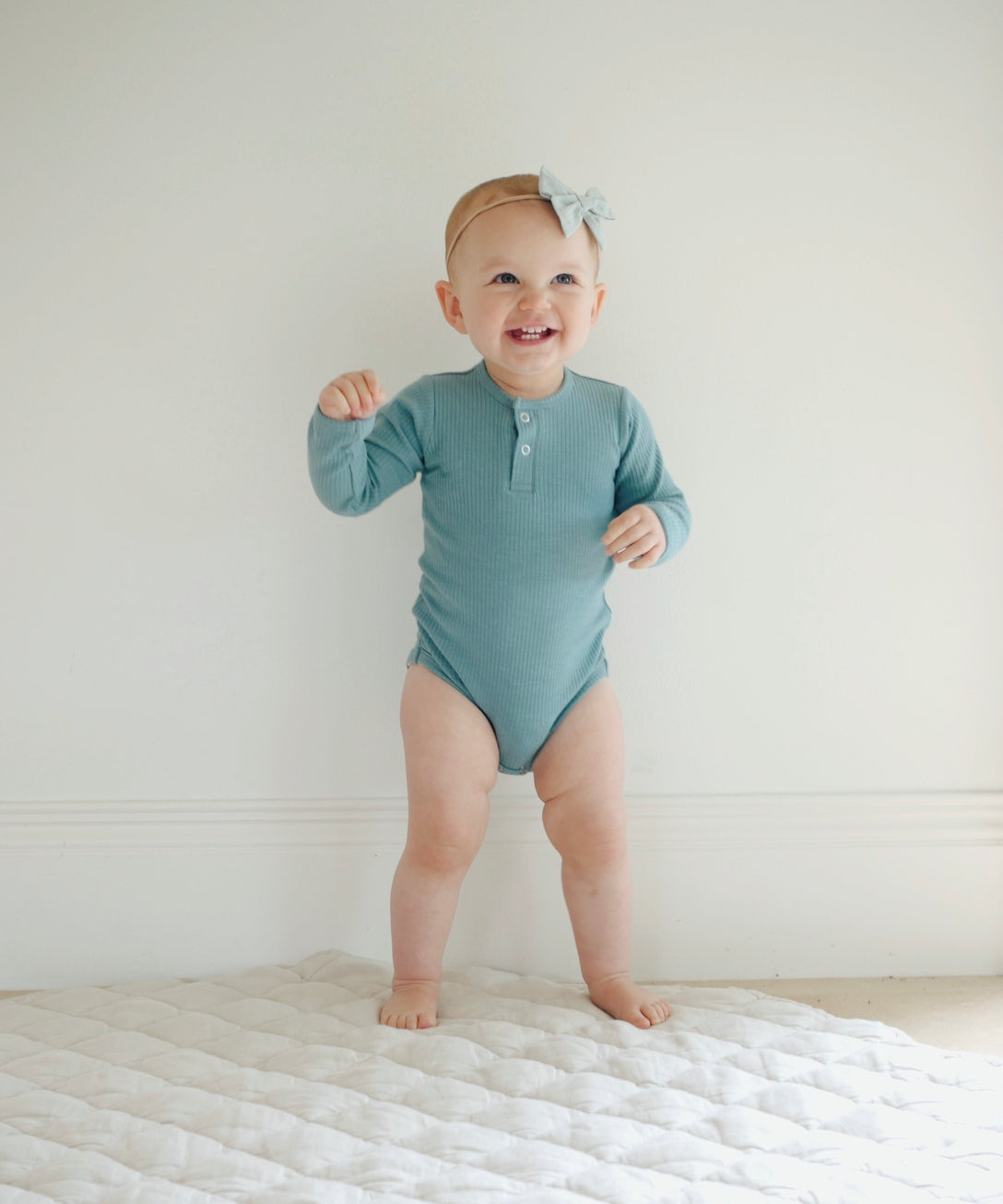 Ponchik Babies + Kids - Cotton Bodysuit - Jewel Rib