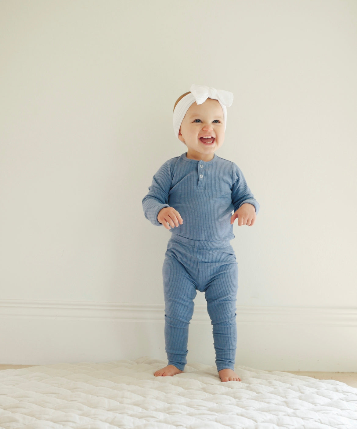 Ponchik Babies + Kids - Cotton Bodysuit - Ribbon Rib