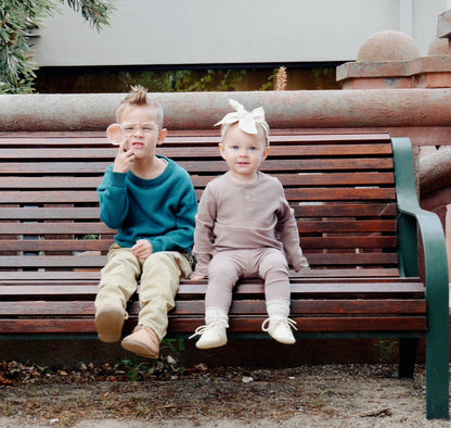 Ponchik Babies + Kids - Cotton Henley - Carmel Rib