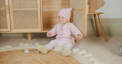 Ponchik Babies + Kids - Cotton Knitted Cardigan - Love Speckle Knit
