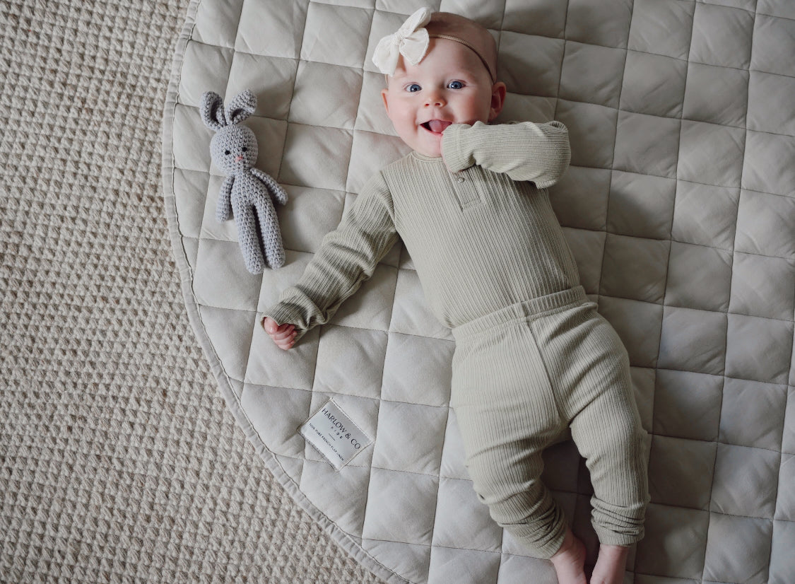 Baby Gifts • Cotton Ribbed Leggings - Carmel • Ponchik • Australia –  Ponchik Babies + Kids
